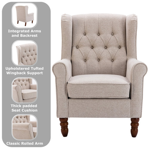 Charlton Home® Angiolino Upholstered Small Accent Chair & Reviews Wayfair